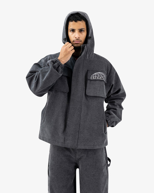Charcoal Denim Ski Jacket