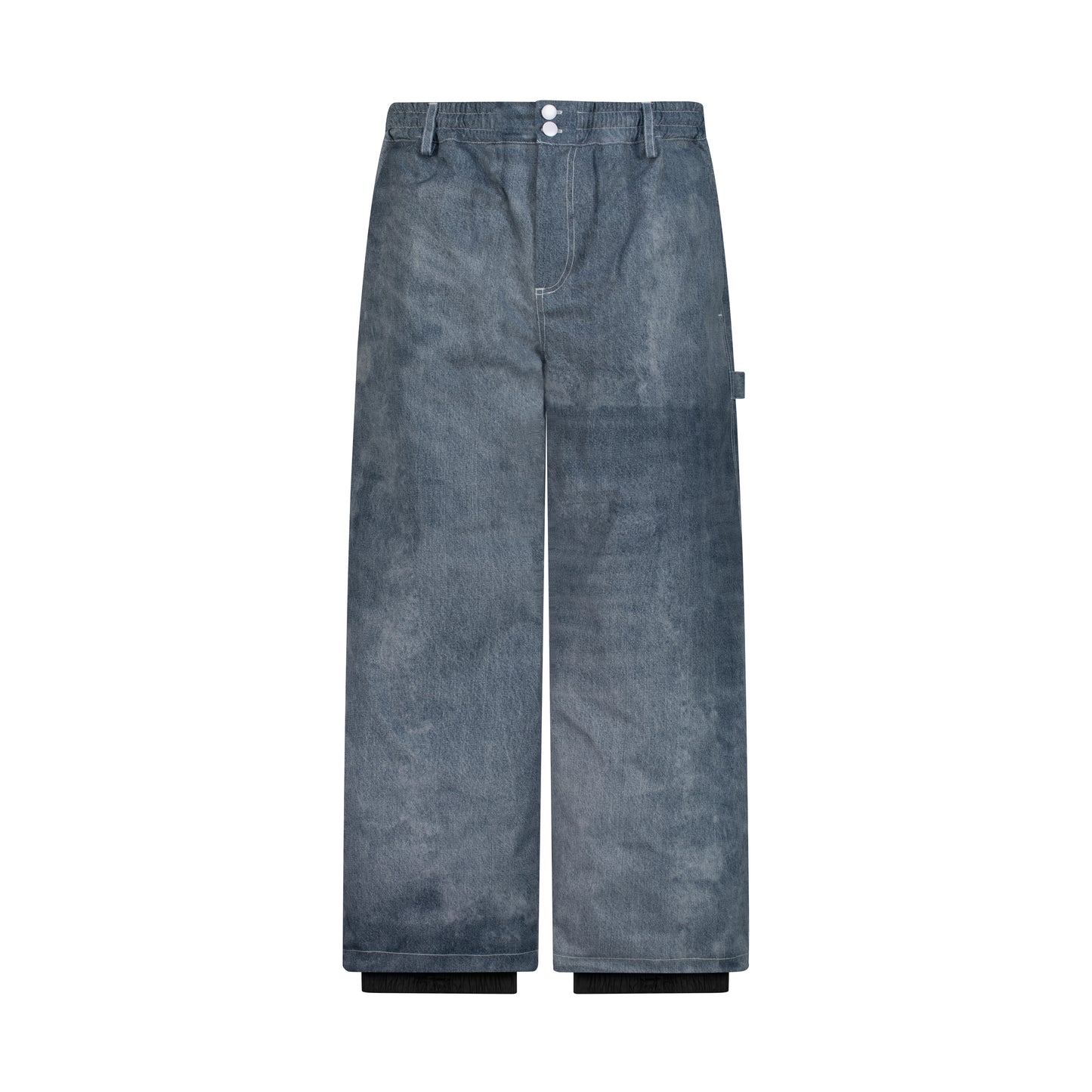 Gray Jeans Snow Pants