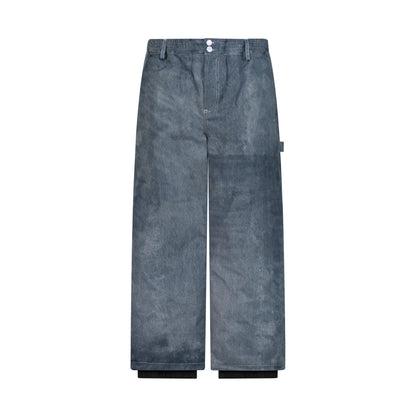 Gray Jeans Snow Pants