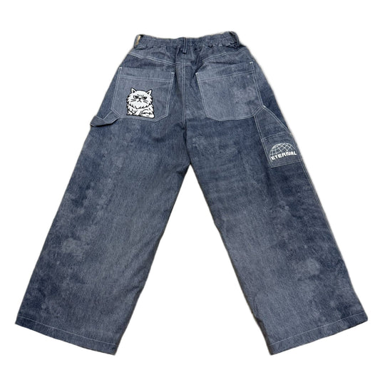 Gray Jeans Snow Pants