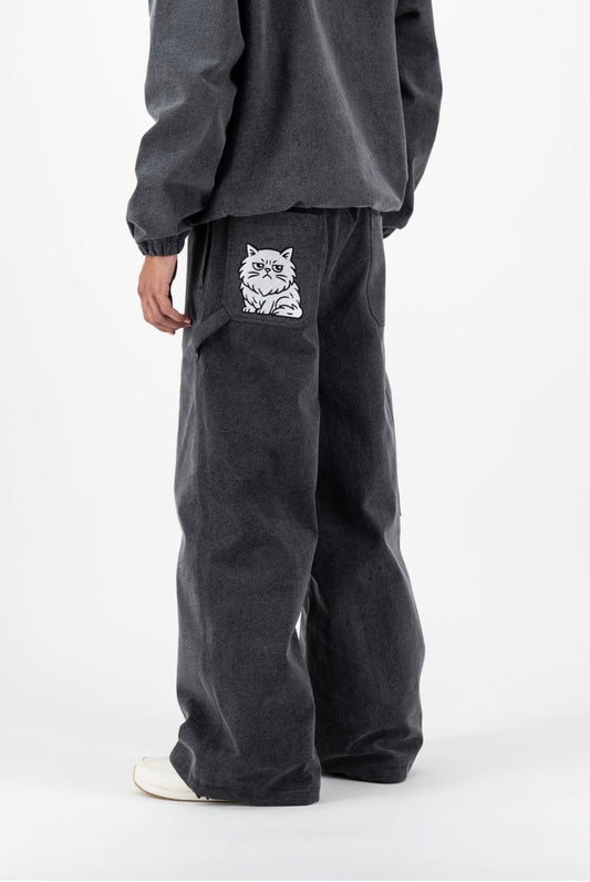 Charcoal Denim Snow Pants